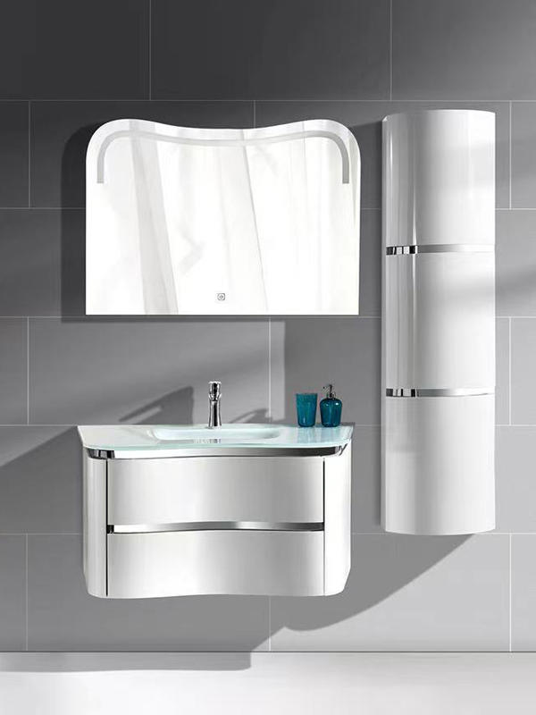 KP-5806 Armoire de salle de bain moderne en PVC pour hôtel